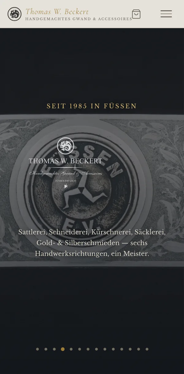 Thomas Wilhelm Beckert auf dem Handy