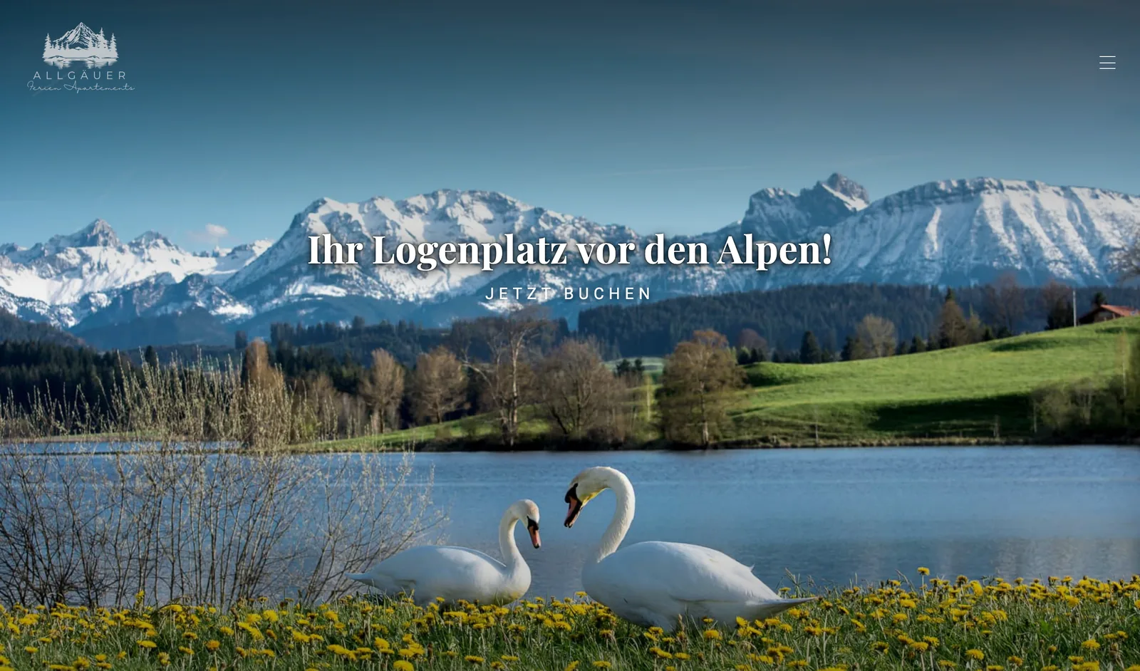 Allgäu Ferienapartments auf dem Laptop