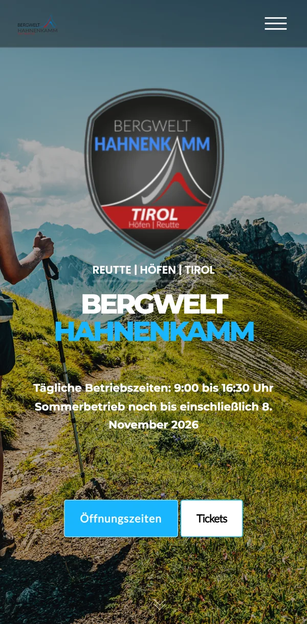 Bergwelt Hahnenkamm auf dem Handy