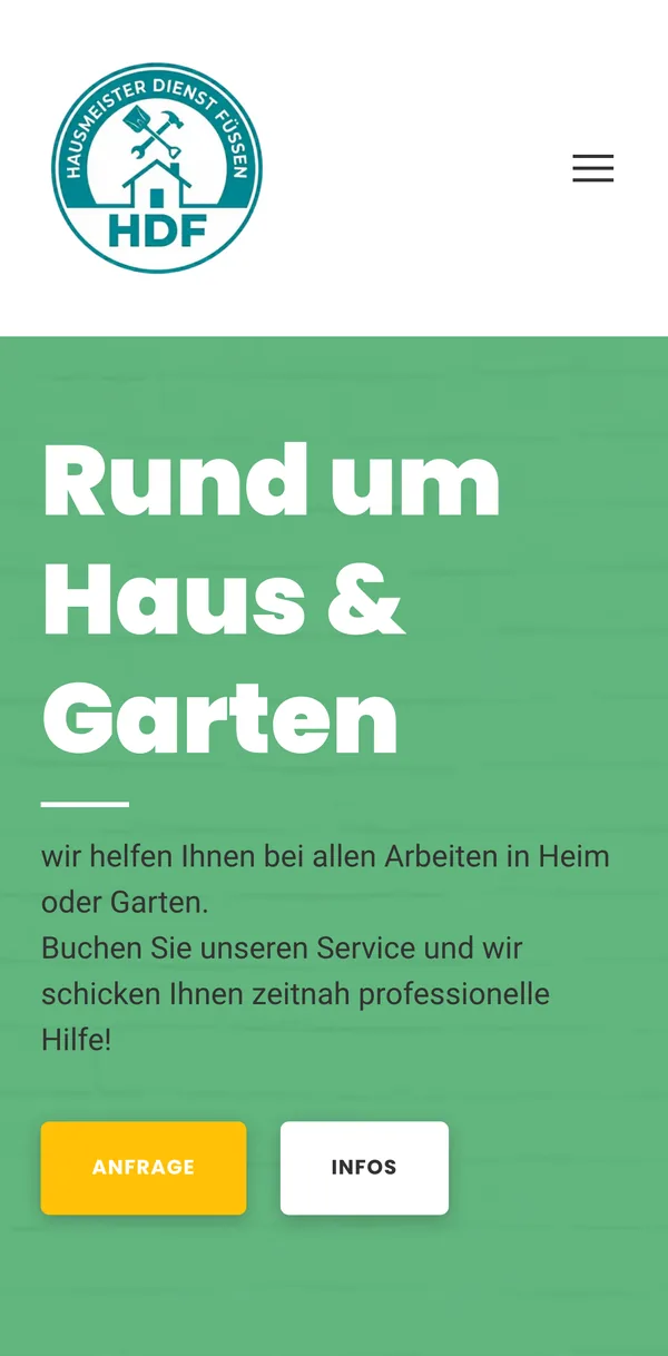 Hausmeister-Dienst Füssen auf dem Handy