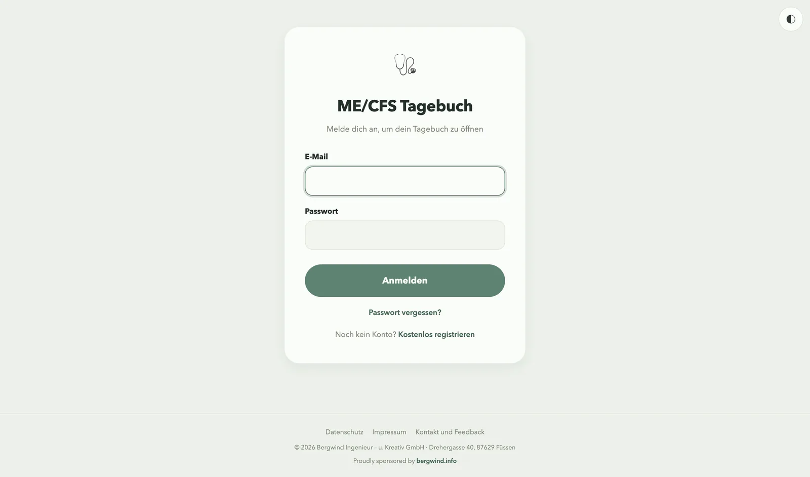 ME/CFS Tagebuch auf dem Laptop