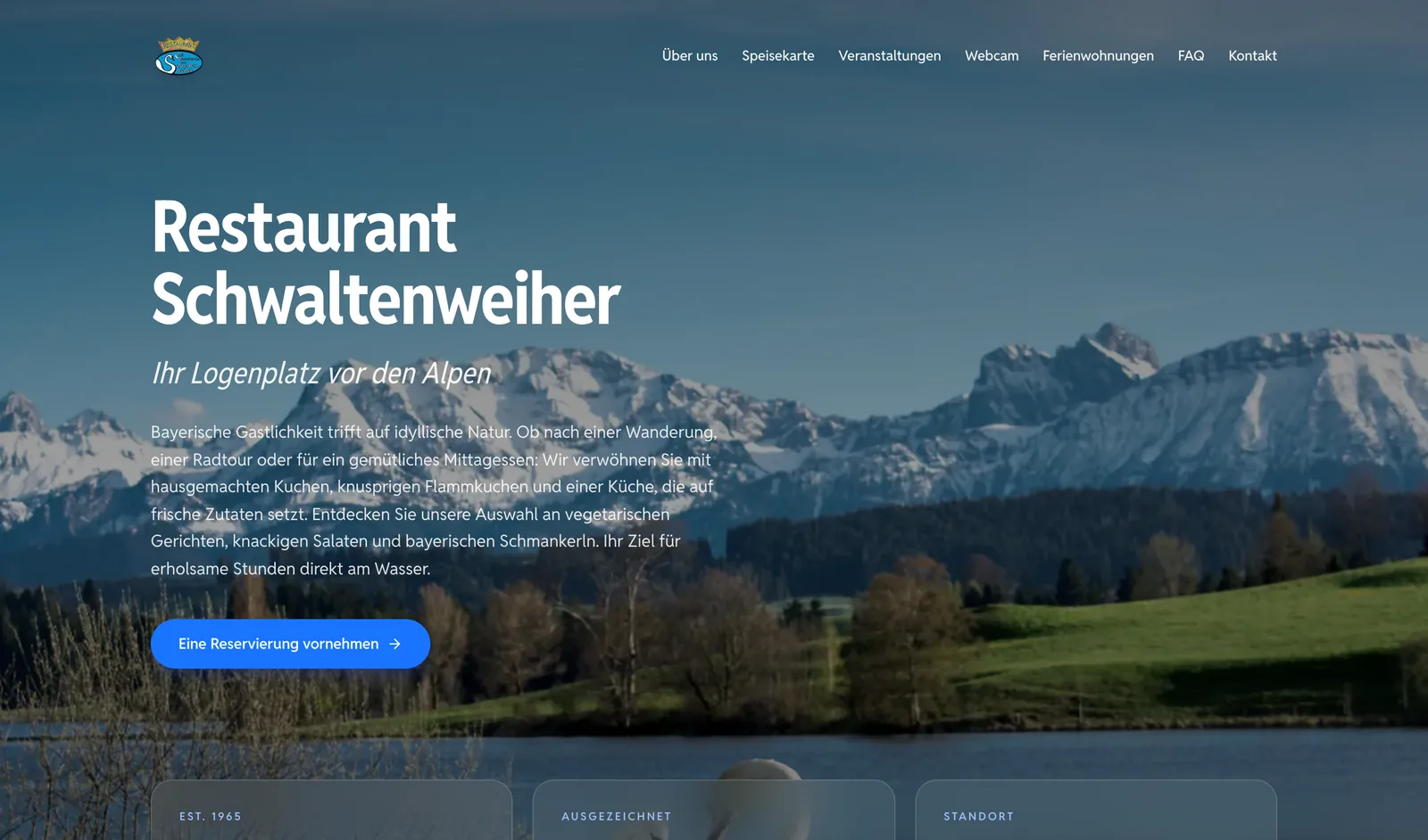 Restaurant Schwaltenweiher auf dem Laptop